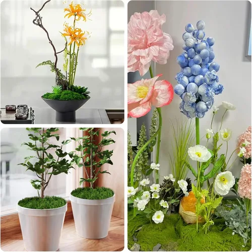 Miniatura 5 de Musgo verde falso para plantas en maceta, musgo artificial para manualidades en interiores, decoración de mesa de bricolaje, accesorios de jardín