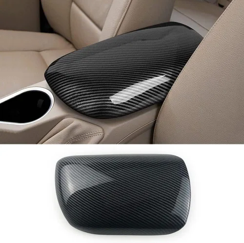 Miniatura 7 de para BMW X1 X2 F39 F48 2016-2023 Cubierta de reposabrazos central de fibra de carbono para interior del automóvil, caja de consola, caja