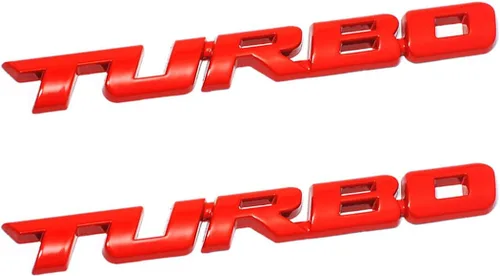 Miniatura 8 de AICEL Emblema de coche Turbo, 2 piezas 3D de metal Turbo insignia para el maletero de la carrocería lateral del auto, calcomanía decorativa