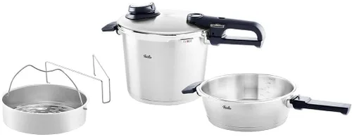 Miniatura 8 de Fissler Vitavit - Juego de olla a presión y sartén a presión, 2.6 cuartos de galón y 4.8 cuartos de galón