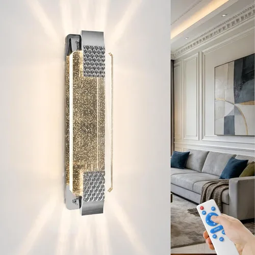 Miniatura 9 de camuucci Aplique de pared operado por batería recargable de 12000mAh, luz de pared para interiores, sin cableado, control remoto, regulable