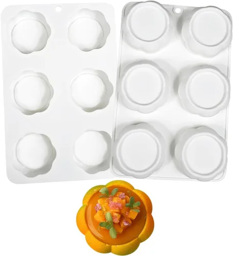 Miniatura 14 de mostsom Molde de silicona para pastel de mousse de flores, molde de helado, molde de chocolate, jabón, cupcakes 3D, utensilios para hornear, molde