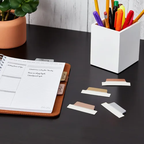 Miniatura 8 de Avery, pestañas para margen Ultra, 2.5 pulgadas x 1 pulgada, escritura en ambos lados, varios metálicos, 24 pestañas de página reposicionables