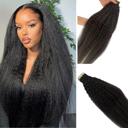 Miniatura 26 de Extensiones de cabello cosidas de cabello humano real, balayage de negro brillante a rubio dorado, paquete de extensiones de cabello humano