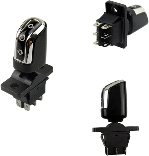 Miniatura 42 de 3 piezas Interruptor de engranajes de 31x25mm de 6 pines 6V/12V Interruptor de palanca de avance, parada, marcha atrás para juguetes eléctricos