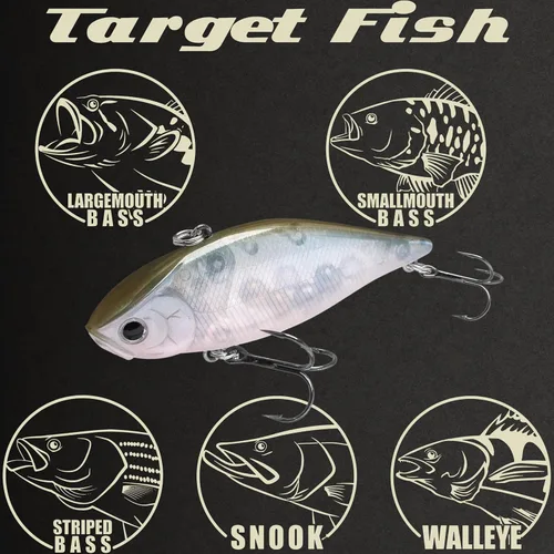 Miniatura 5 de Lucky Craft señuelo de pesca LV-500 cebo con forma de pez Negro (Aurora Black)