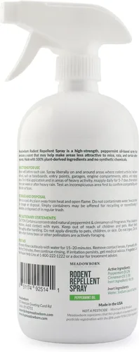 Miniatura 8 de Spray de control de roedores de aceite de menta, control natural en interiores y exteriores para ratones y ratas, fórmula extrafuerte a base