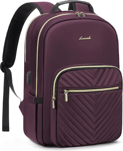 Miniatura 16 de LOVEVOOK - Mochila para laptop de 15.6 pulgadas para mujer, linda mochila de viaje con asa superior, mochila profesional para computadora, mochila