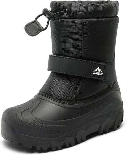 NORTIV 8 Botas de nieve para niños y niñas, impermeables, para clima frío, botas clásicas para senderismo al aire libre (niños pequeñosniños grandes)