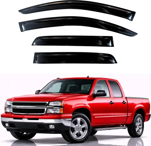 Miniatura 191 de KPY Visor de ventana compatible con Hyundai Tucson 2021-2025, 4 piezas de deflector de ventilación para ventana lateral, estilo Mugen, protector