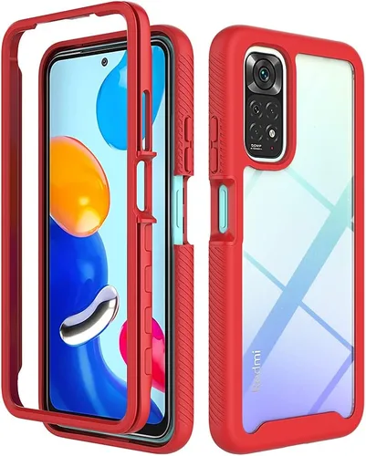Funda para Xiaomi Redmi Note 11 - Cubierta Protectora Anticaída y Absorción de Golpes para Xiaomi Redmi Note 11S 4G (2201117SG, 2201117SI, Rojo