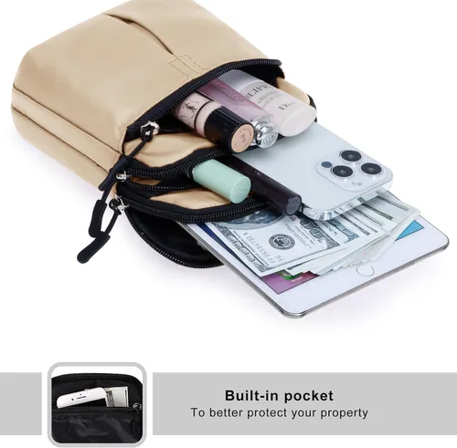Miniatura 4 de Kamo Bolso Multifuncional para Teléfono de Un Solo Hombro, Bolso de Cintura para Teléfono, Bolso Diagonal Cruzado, Estuche para Teléfono Inteligente