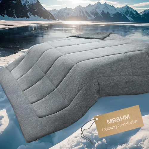 Miniatura 9 de MR&HM Edredón refrescante de tamaño Twin/Twin XL, manta de doble cara refrescante para personas que duermen con calor, ropa de cama sedosa