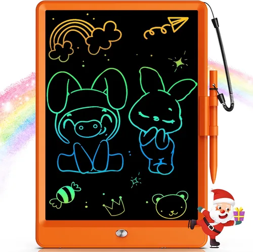 Miniatura 13 de Bravokids Juguetes para niñas y niños de 3 a 6 años, tableta de escritura LCD tablero de dibujo de 10 pulgadas, almohadillas de dibujo electrónicas
