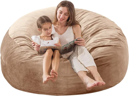 Miniatura 9 de EDUJIN Puf de espuma viscoelástica para adultos, funda de terciopelo suave, elegante sofá para sala de estar, práctico bolsillo y diseño de asa
