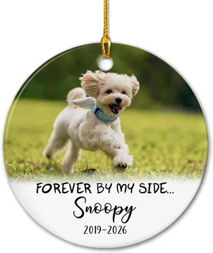 Miniatura 17 de Adorno de cerámica de Navidad personalizado para perro y gato, adorable adorno de Navidad amigable y leal, marco de fotos, adornos de Navidad 2026