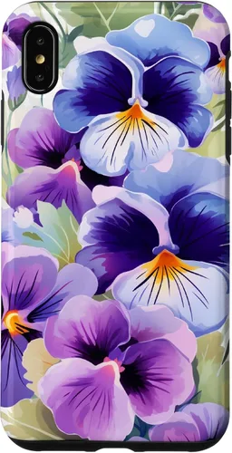 Miniatura 11 de Pansy Flower Pattern Floral Case for iPhone 17