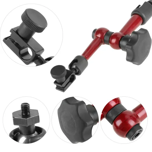 Miniatura 2 de Soporte de base universal, soporte de base de metal magnético universal ajustable para indicador de prueba de marcado digital, herramienta