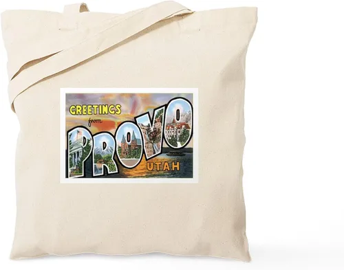 Miniatura 13 de CafePress Utah UT - Bolsa de compras de lona beige natural reutilizable