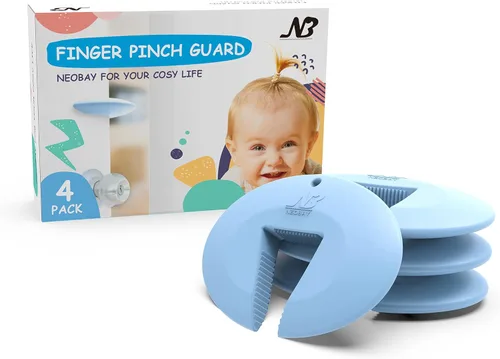 Miniatura 18 de Neobay Protector de Puerta contra Pellizcos y Tope para Puertas, Protector de Puerta de Silicona Duradera contra Pellizcos de Dedos, Previene Blanco