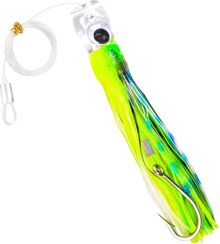 Miniatura 13 de Señuelos de arrastre de agua salada, señuelos de pesca de 6/9 pulgadas en alta mar para atún Marlin Mahi Wahoo Cebo de pesca en mar profundo, Mezcla
