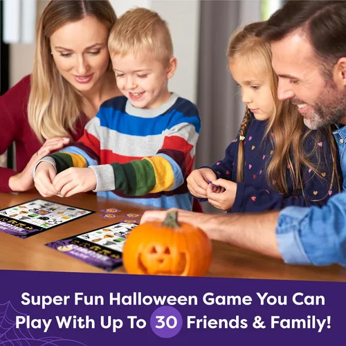 Miniatura 2 de Juegos de Halloween para fiestas infantiles, juego de bingo de Halloween para niños con hasta 30 jugadores, juegos de fiesta de Halloween