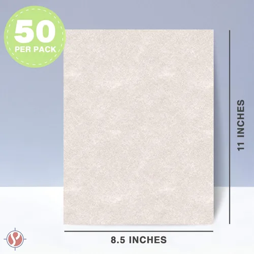 Miniatura 5 de Papel pergamino de papelería de peltre, ideal para escritura, certificados, menús e invitaciones de boda, papel de enlace de 24 libras, 8.5 x 11