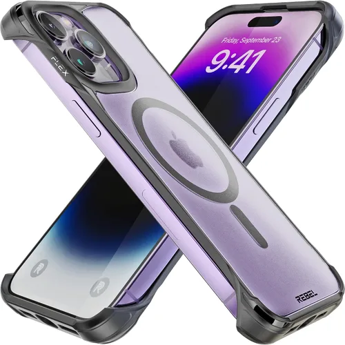 Miniatura 37 de Phone REBEL - Funda transparente para iPhone 14 Plus [Serie esmerilada Gen-4], textura mate translúcida, no se pone amarilla, protectores a prueba