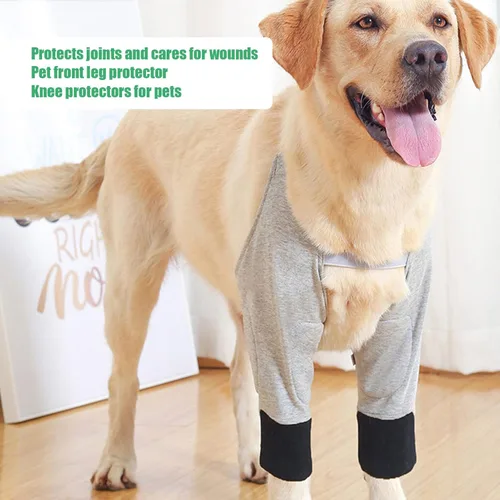 Miniatura 2 de Dog Elbow Protector, Front Leg Braces with Breathable Cotton Pad and Adjustable Buckles, for Medium Large Dogs Prevent Licking Wound and Joint