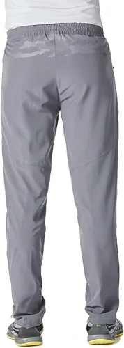 Miniatura 2 de MAGCOMSEN Pantalones para hombre ligeros de secado rápido senderismo pesca correr entrenamiento pantalones activos 2 bolsillos con cremallera parte