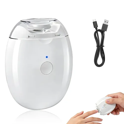 Amoladora de uñas automática universal, cortaúñas eléctrico de 3 velocidades, cortador de uñas portátil y recortador con luz LED y almacenamiento de