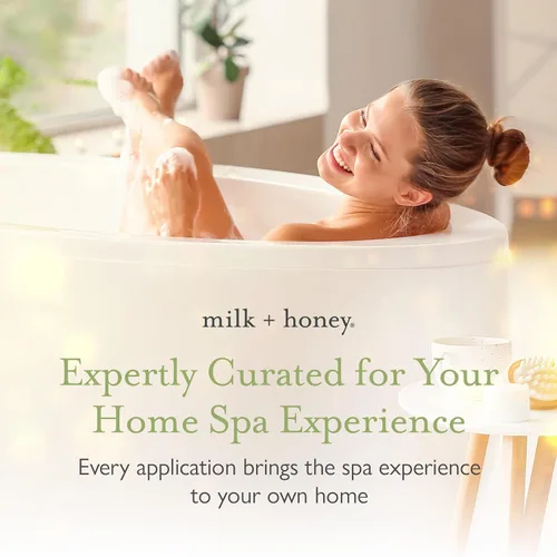 Miniatura 7 de milk + honey Muscle and Bath Soak No. 18, baño hidratante de sal de Epsom con eucalipto, árnica, romero y mejorana dulce, 10 onzas
