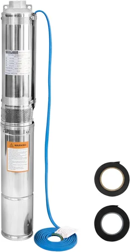 Miniatura 11 de WASSERMANN Bomba sumergible de pozo profundo de 4 pulgadas con cable de 10 pies, 1HP, 115 V/60 Hz, 34 GPM, cabezal de 196 pies, bomba de pozo