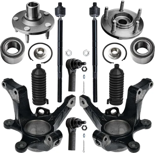 Miniatura 174 de Detroit Axle - Kit de nudillos de dirección delantera izquierda para Ford Edge Lincoln MKX 07-10, cojinete de rueda del lado del conductor, nudillo