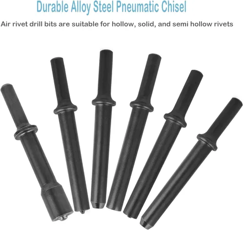 Miniatura 5 de Kit de herramientas de martillo de remache neumático de alta resistencia, herramienta profesional de alisado para metalurgia, reparación automotriz