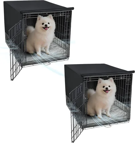 Miniatura 19 de Explore Land Funda transpirable para jaula de perro, ventilación de malla de 4 lados, funda básica para perrera para mascotas, todos los lados