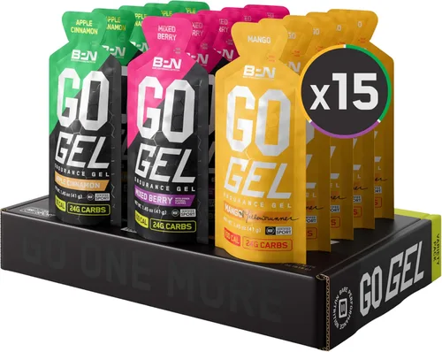 Miniatura 11 de BARE PERFORMANCE NUTRITION, BPN Go Gel Endurance, 24g de hidratos de carbono y 100 calorías por paquete, gel para correr vegano + sin gluten, 10