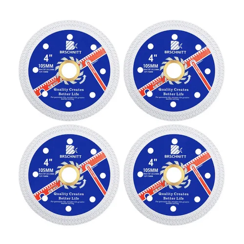 Miniatura 27 de Hoja de sierra de porcelana de diamante superfina con dientes en X, 2 piezas de 3 pulgadas (2.953 in) x eje de 3/8 pulgadas (0.394 in), disco