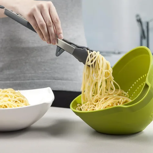Miniatura 17 de Pinzas de cocina, pinzas de 9 pulgadas para cocinar con puntas de silicona, pinzas de silicona pequeñas de grado alimenticio, mini pinzas