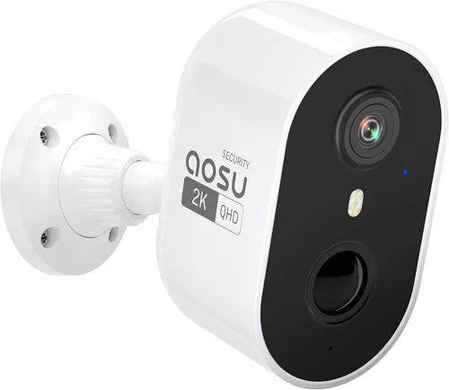 aosu Cámaras de seguridad 2K inalámbricas para exteriores, alimentadas por pilas para cámaras de seguridad del hogar con detección de movimiento