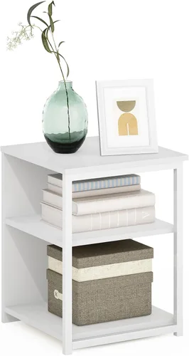 Miniatura 14 de Furinno Classic - Mesa auxiliar con cajón, paquete de 1 unidad, americano