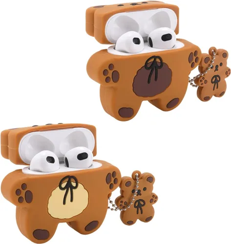 Miniatura 2 de Funda 3D 3D de pato+pollito para AirPod 3ª, funda 3D linda de dibujos animados para mujeres y niñas, niños, elegante, elegante, encantadora, kawaii