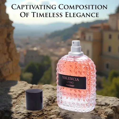Miniatura 8 de Valencia UOMO Fantasy Men EDP - Fragancia picante y amaderada - Notas de salida de manzana roja dulce, cardamomo y bergamota de Calabria - Aroma