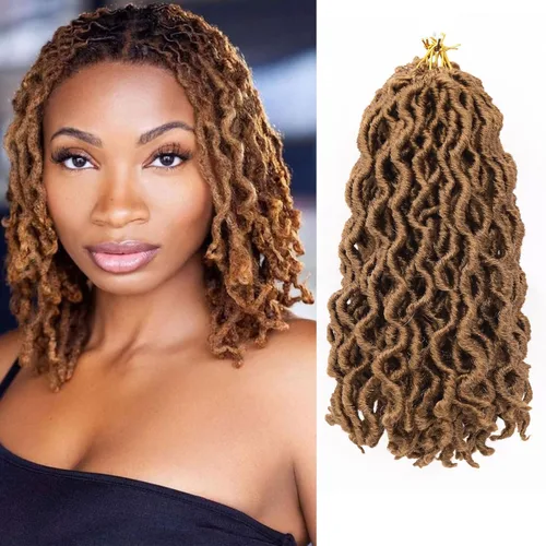 Miniatura 13 de Cabello de ganchillo de 14 pulgadas, 6 paquetes/lote de trenzas de ganchillo suaves gitanas, trenzas onduladas de ganchillo de 3 tonos, rizadas