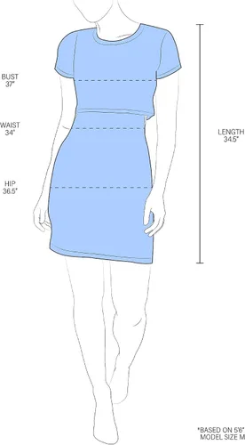 Miniatura 6 de 90 grados por Reflex - Mini vestido de manga corta para mujer con corte lateral