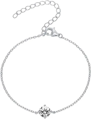 PAVOI 14K Gold Plated Cubic Zirconia Solitaire Diamond Bracelet Bridesmaid Bracelets Gold Bracelets for Women