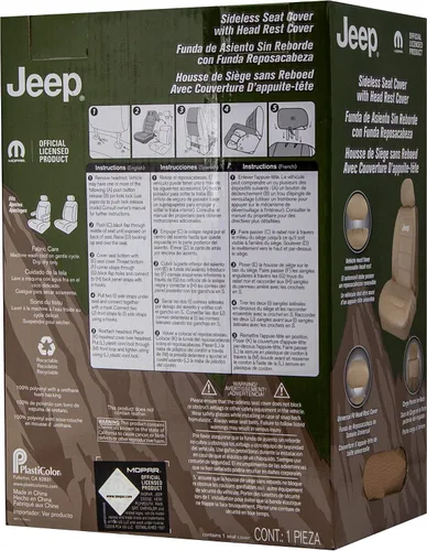Miniatura 3 de Plasticolor 008581R06 Funda de asiento sin laterales (Jeep Elite Tan)