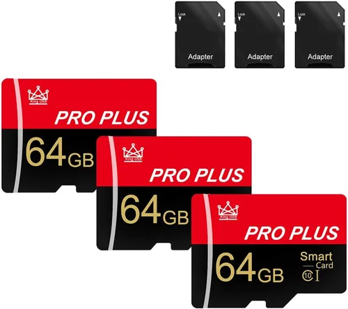 Miniatura 8 de Paquete de 5 tarjetas TF de 64 GB con adaptador, tarjeta de memoria de alta velocidad, UHS-I C10 A1 tarjeta TF para tablet/teléfono 64GB-5 Pack