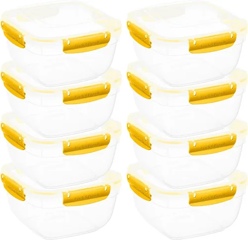 Miniatura 18 de Superio Recipiente de plástico para almacenamiento de alimentos con tapa hermética para cocina, 10 tazas, 80 onzas, libre de BPA, a prueba de fugas