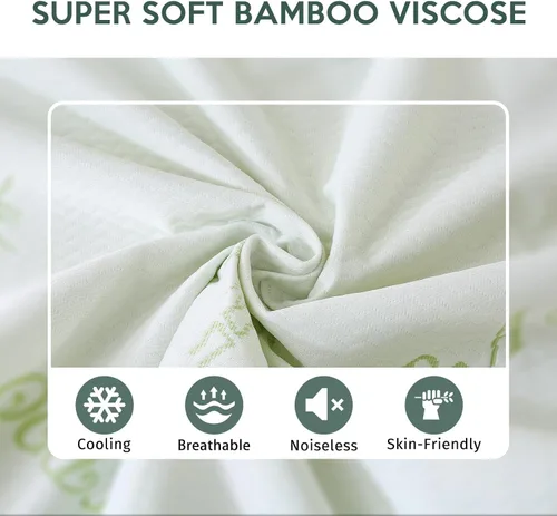 Miniatura 3 de MUXHOMO Protector de colchón individual impermeable, funda de colchón tamaño individual, funda de colchón refrescante y transpirable, bolsillo